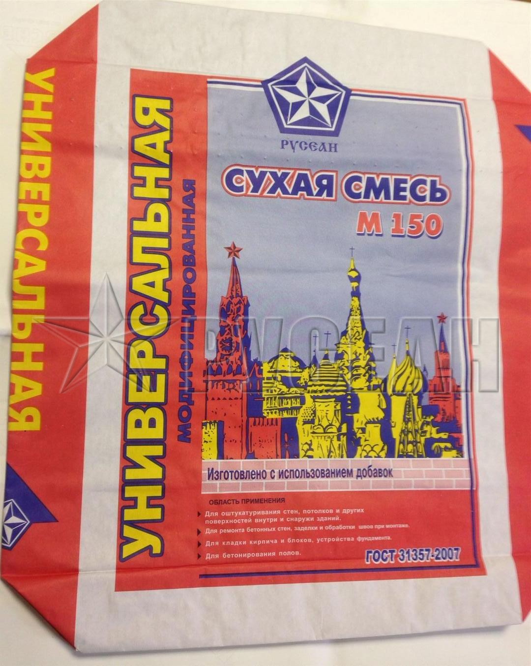 Виды сухих строительных смесей «Русеан» фото