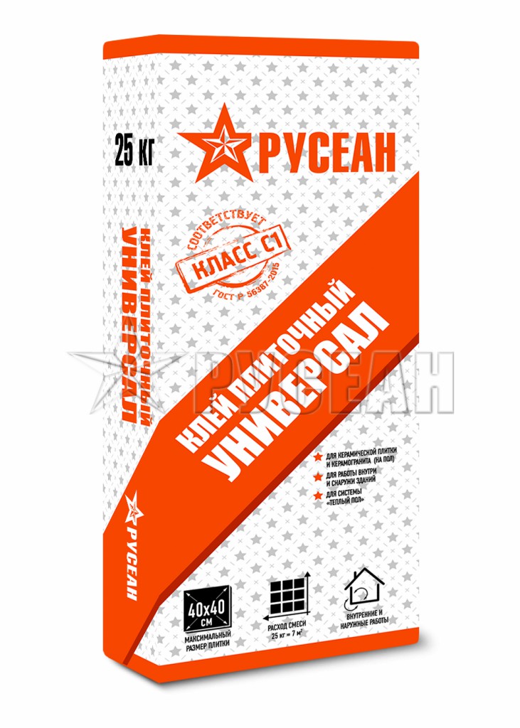 Клей для плитки УНИВЕРСАЛ в мешках по 25 кг фото товара
