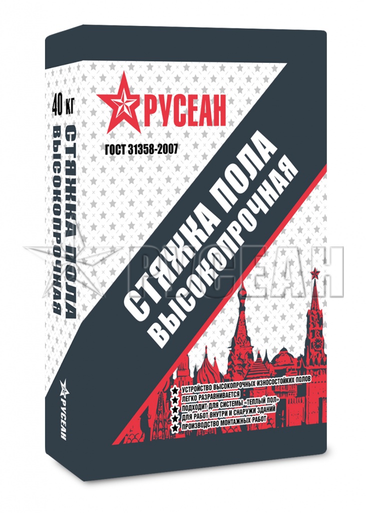 Высокопрочная стяжка пола, 40 кг фото товара